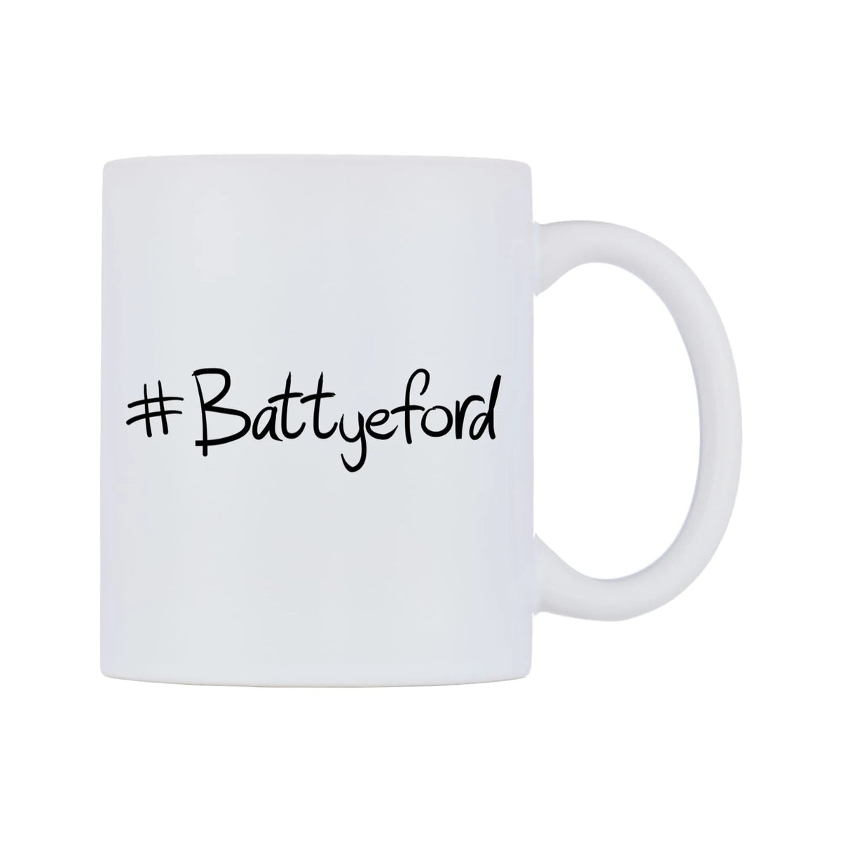Battyeford Mug — mug, left side, on a white background
