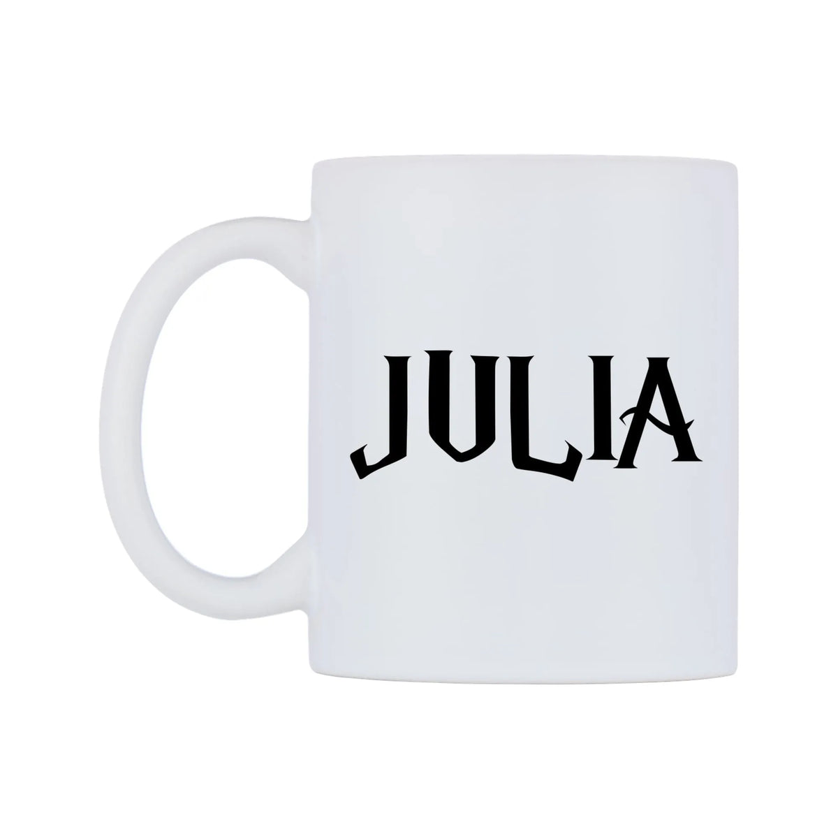 Julia - Wizard Themed Mug — white 11oz gloss mug, right side, on a white background