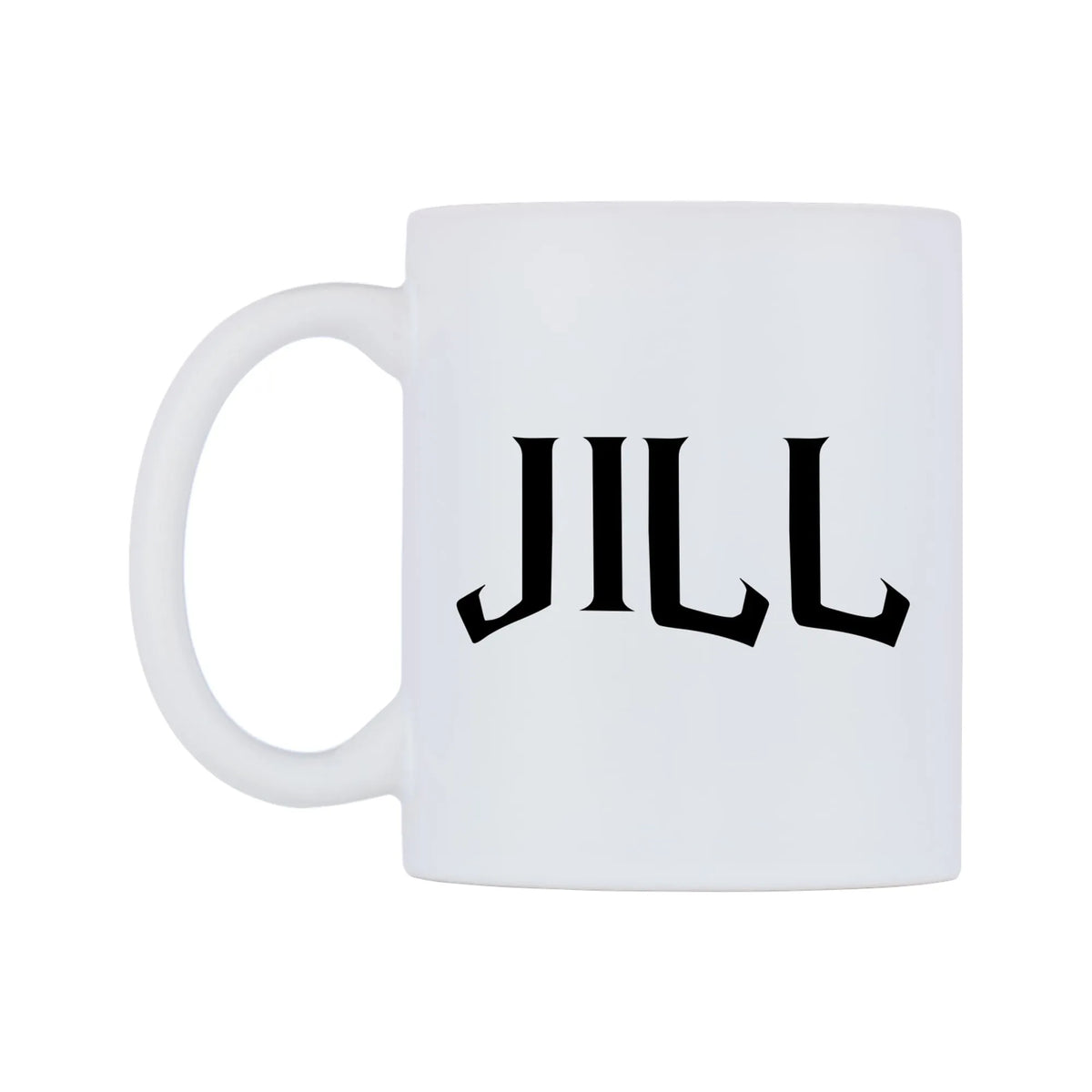 Jill - Wizard Themed Mug — white 11oz gloss mug, right side, on a white background