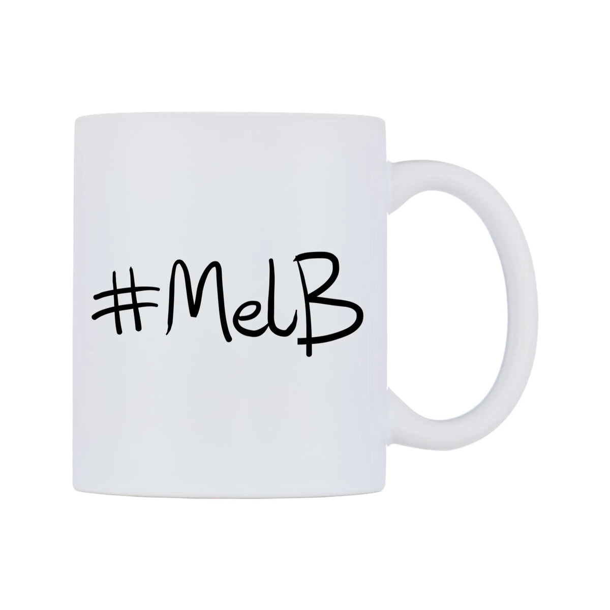 MelB Mug — mug, left side, on a white background