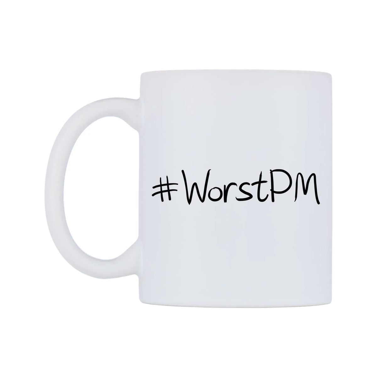 WorstPM Mug — mug, right side, on a white background