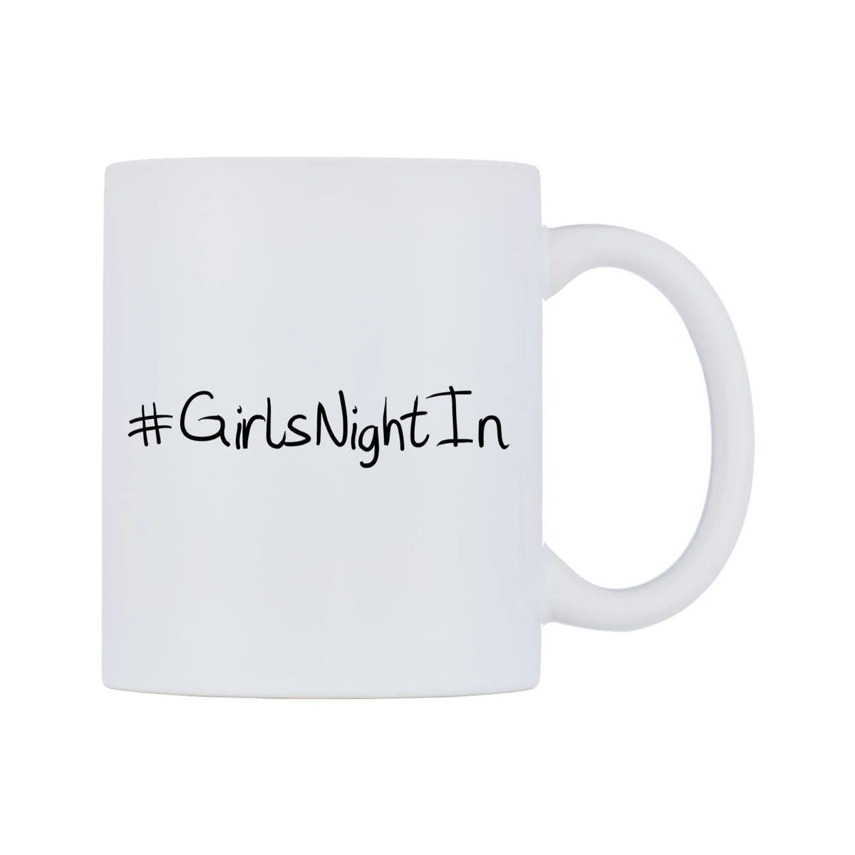 GirlsNightIn Mug — mug, left side, on a white background