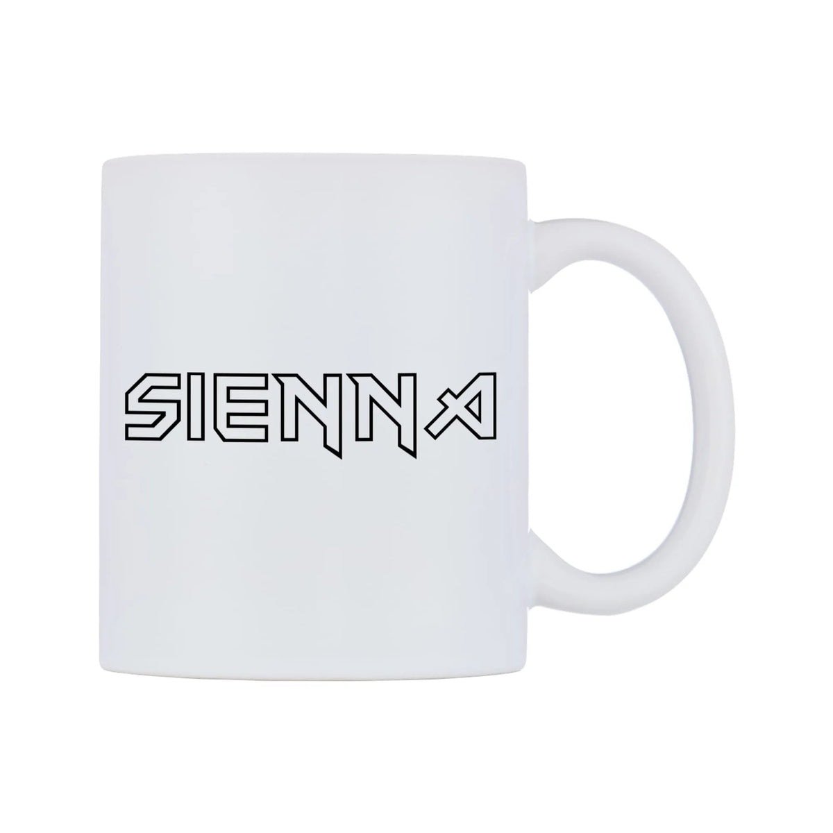 Sienna - Iron Maiden Themed Mug — white 11oz gloss mug, left side, on a white background