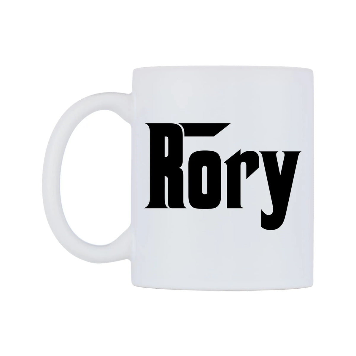 Rory - Godfather Themed Mug — white 11oz gloss mug, right side, on a white background