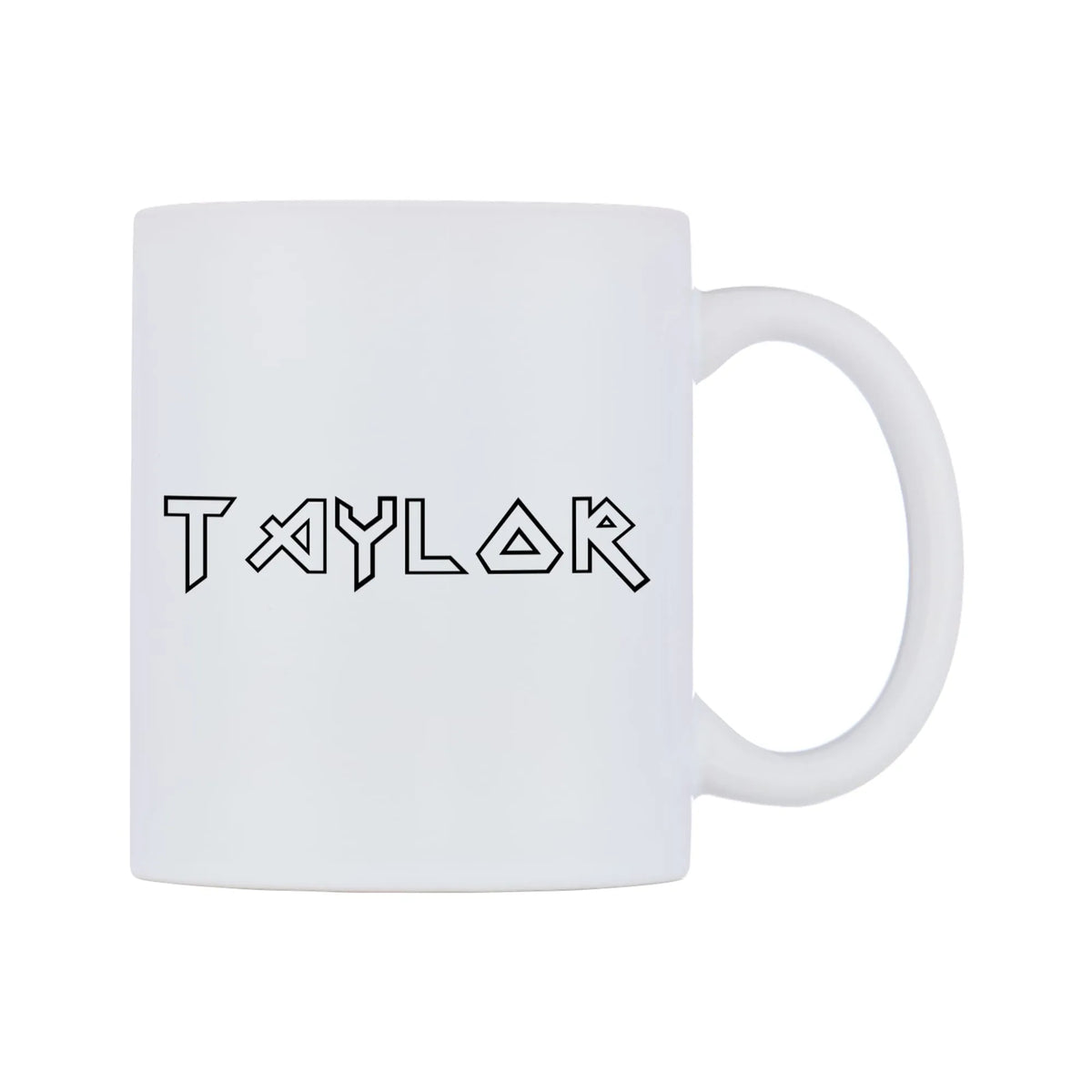 Taylor - Iron Maiden Themed Mug — white 11oz gloss mug, left side, on a white background