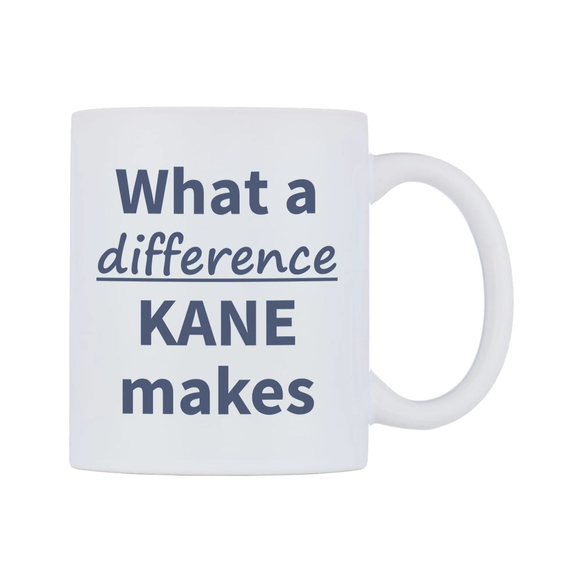 What a difference KANE makes Mug — mug, left side, on a white background