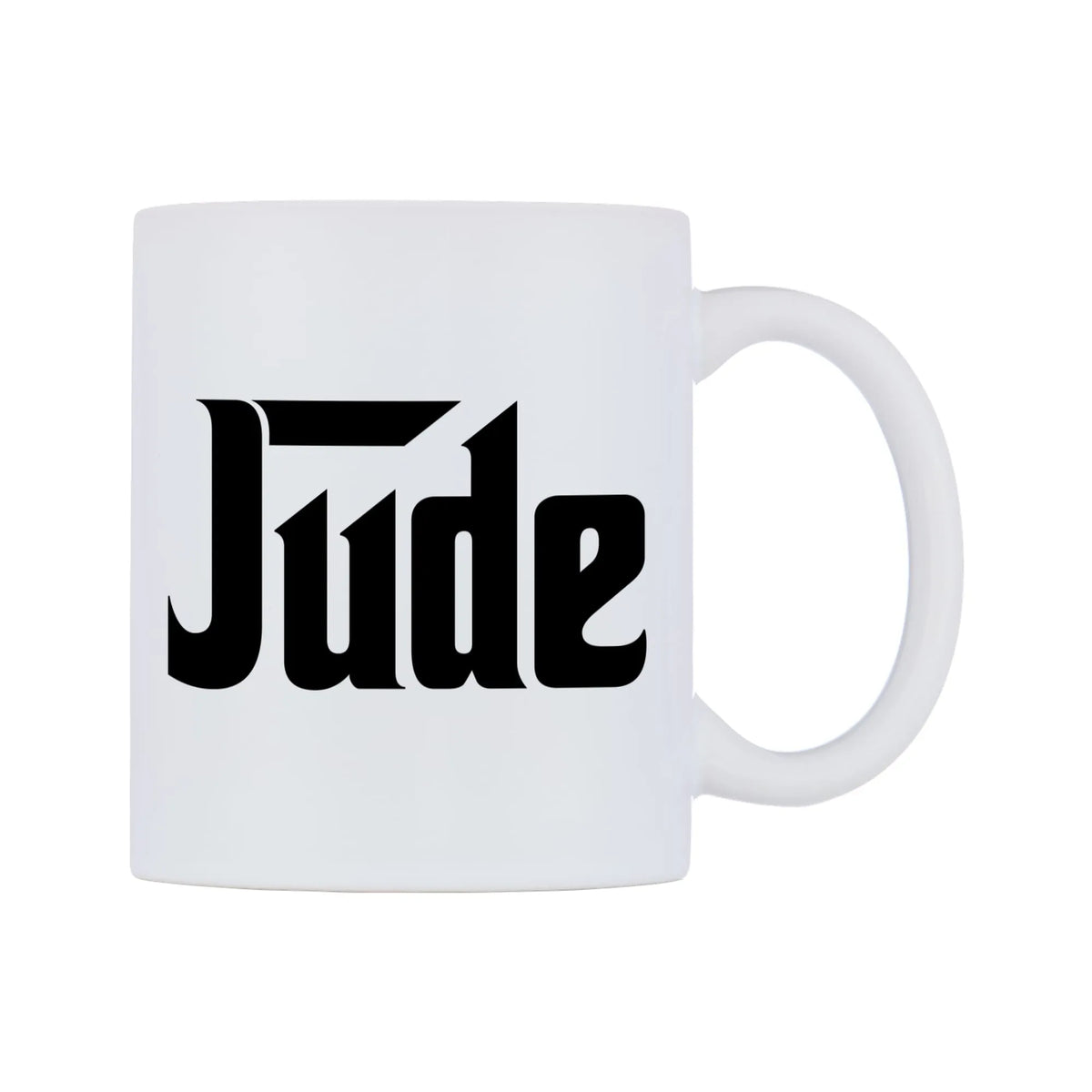 Jude - Godfather Themed Mug — white 11oz gloss mug, left side, on a white background