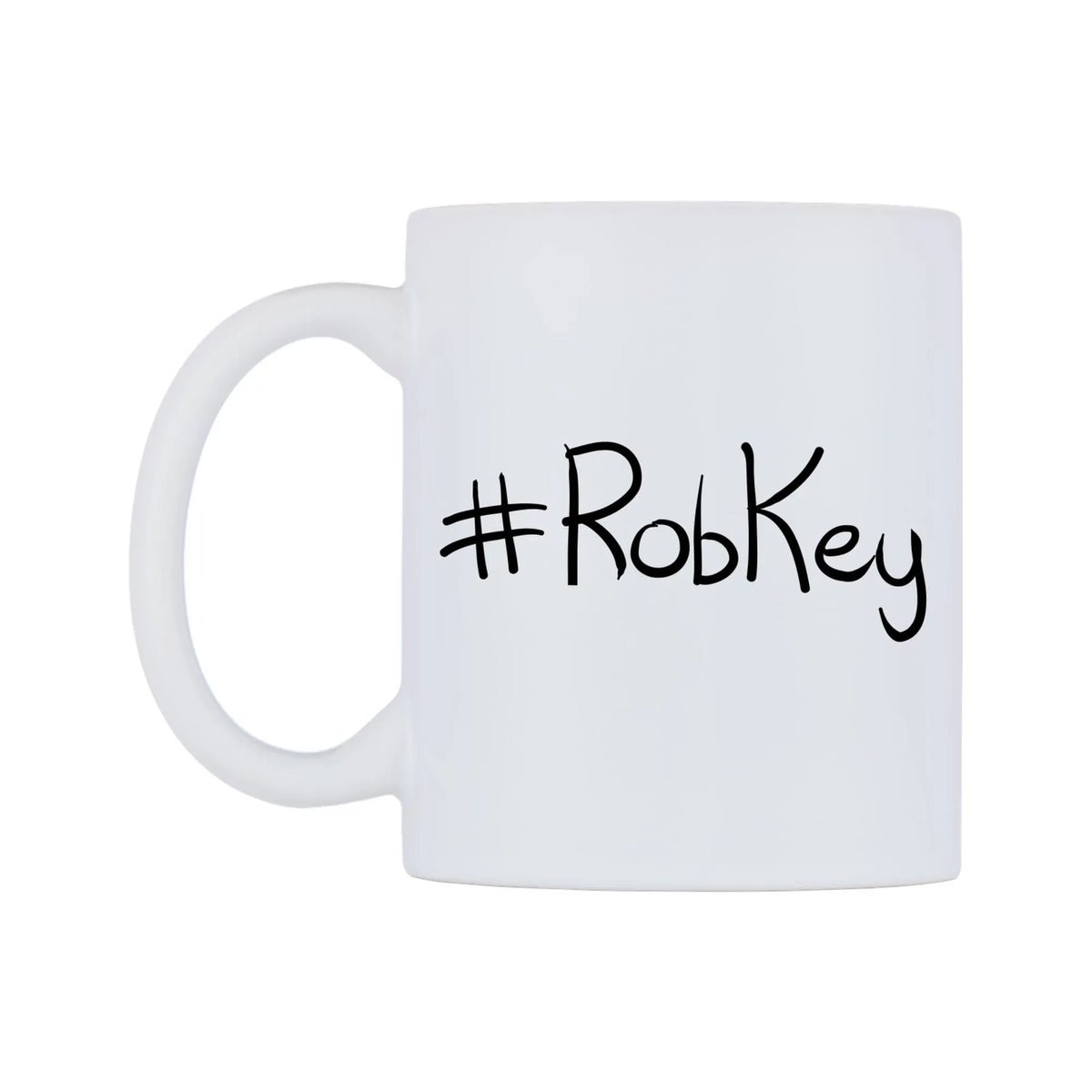 RobKey Mug — mug, right side, on a white background