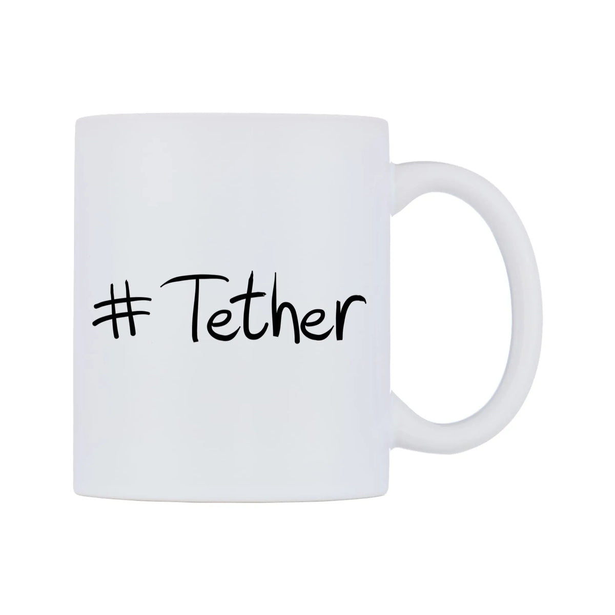 Tether Mug — mug, left side, on a white background