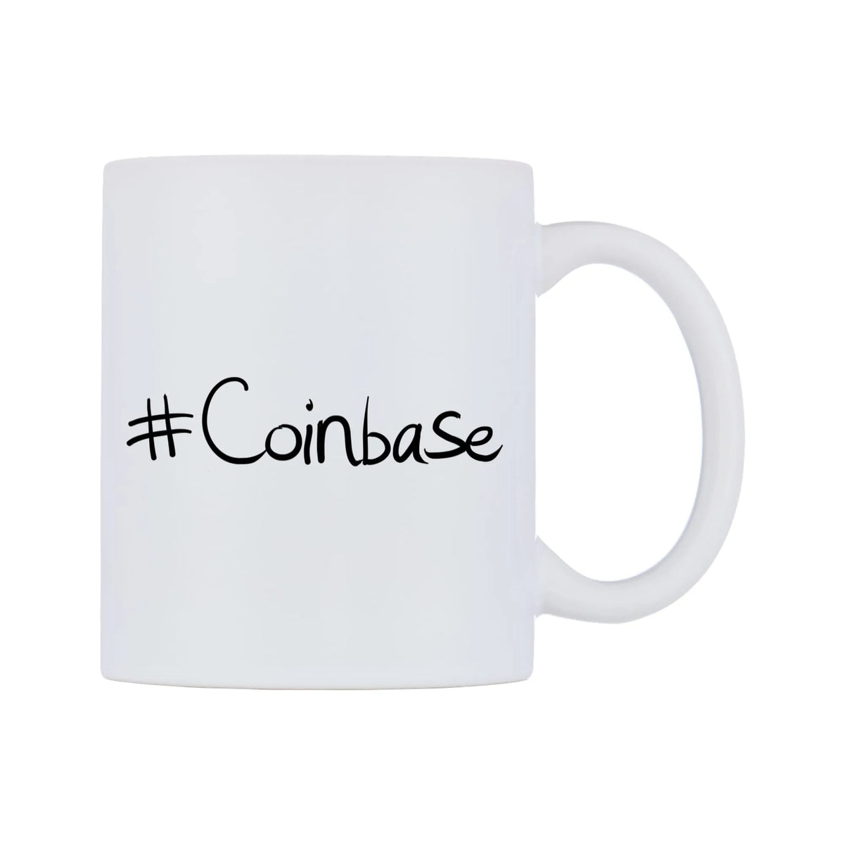 Coinbase Mug — mug, left side, on a white background