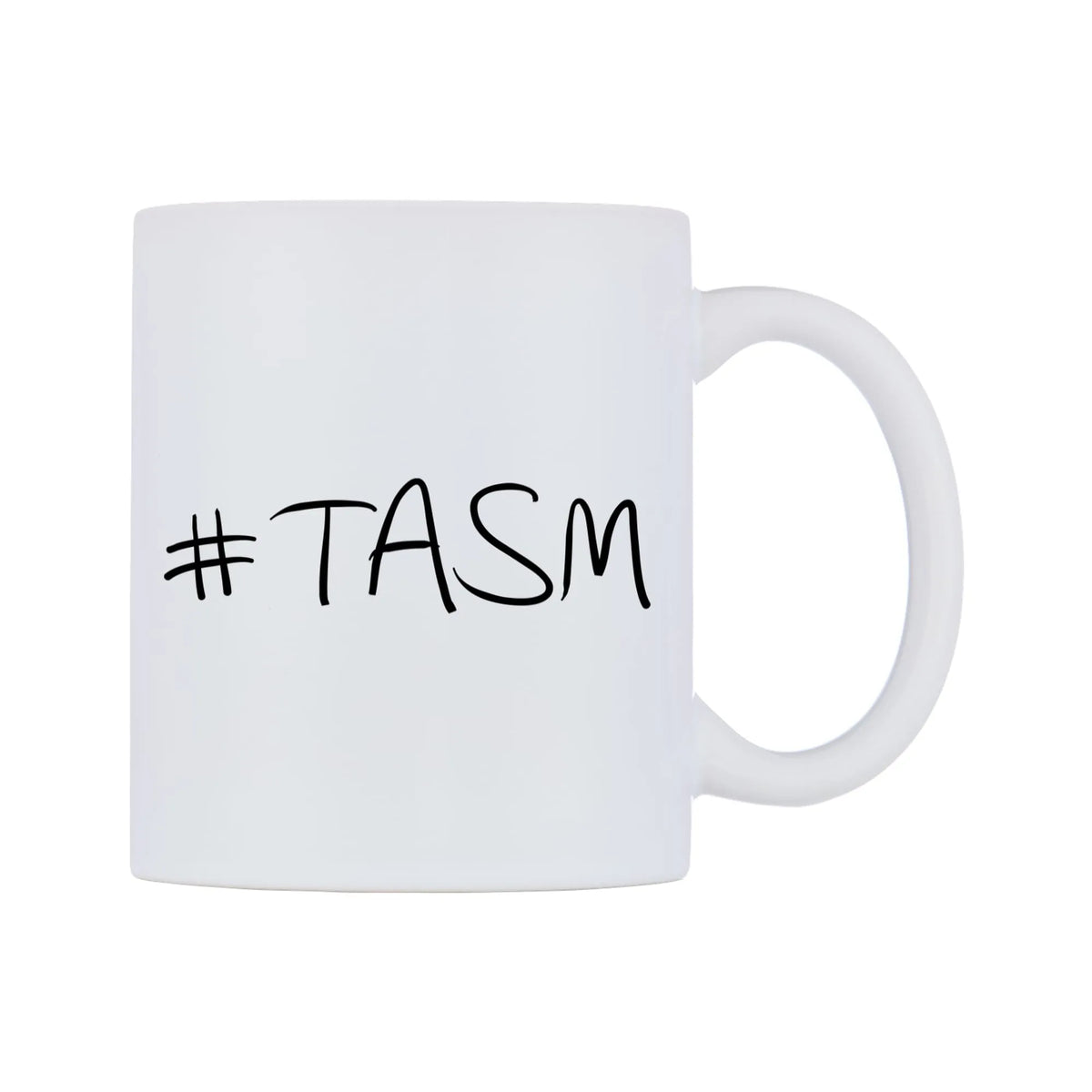 TASM Mug — mug, left side, on a white background