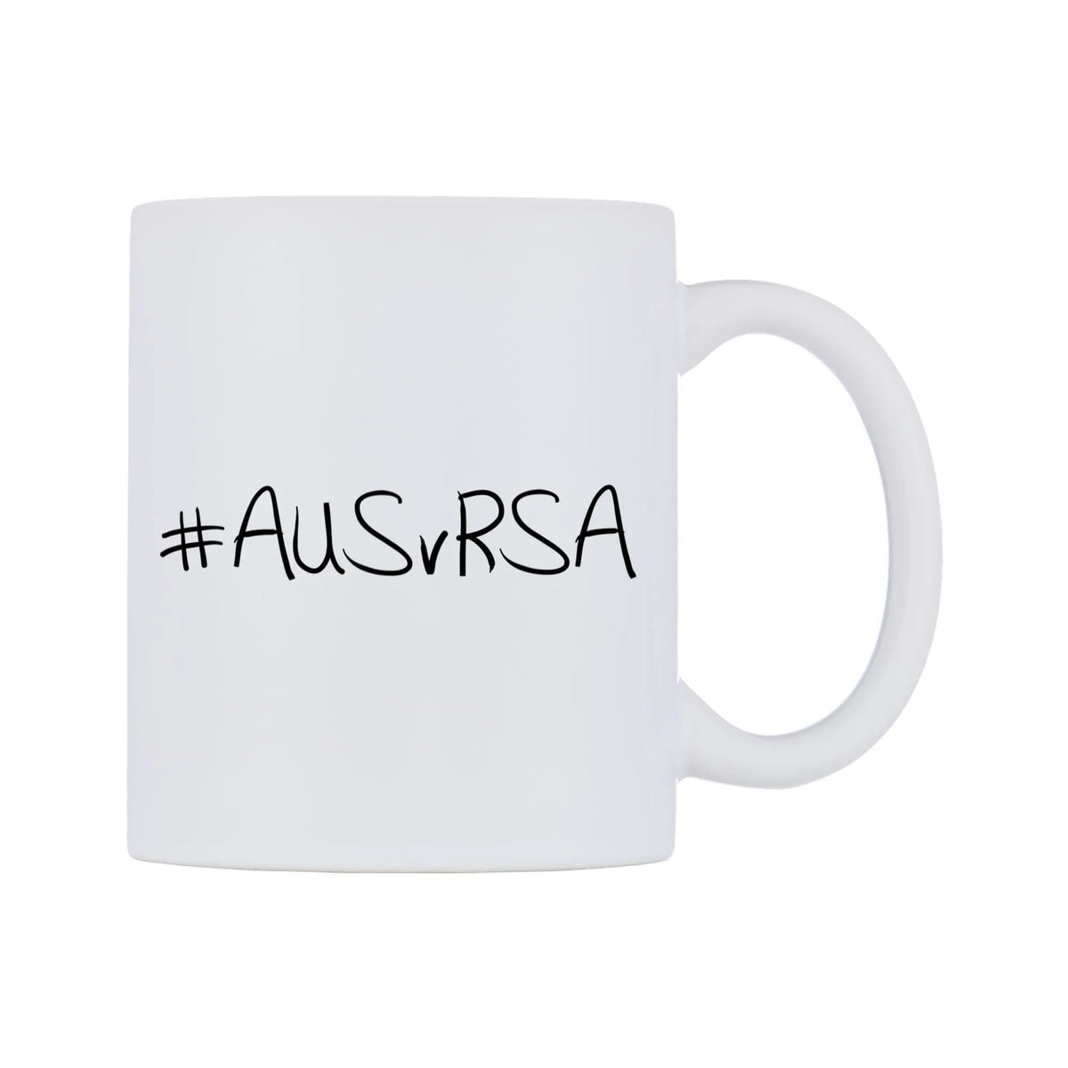 AUSvRSA Mug — mug, left side, on a white background