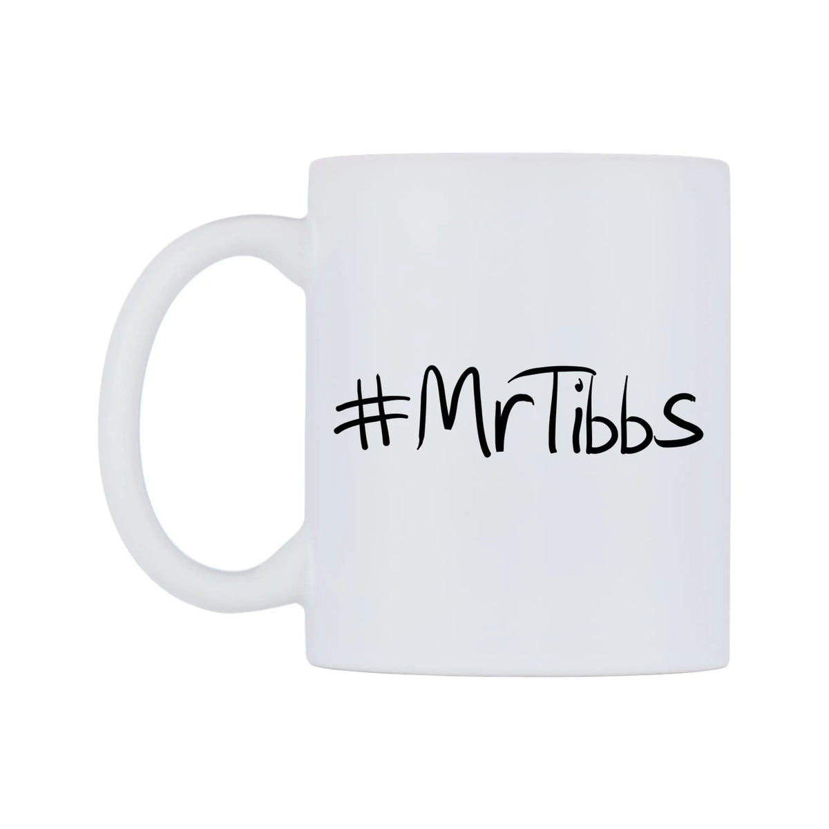 MrTibbs Mug — mug, right side, on a white background