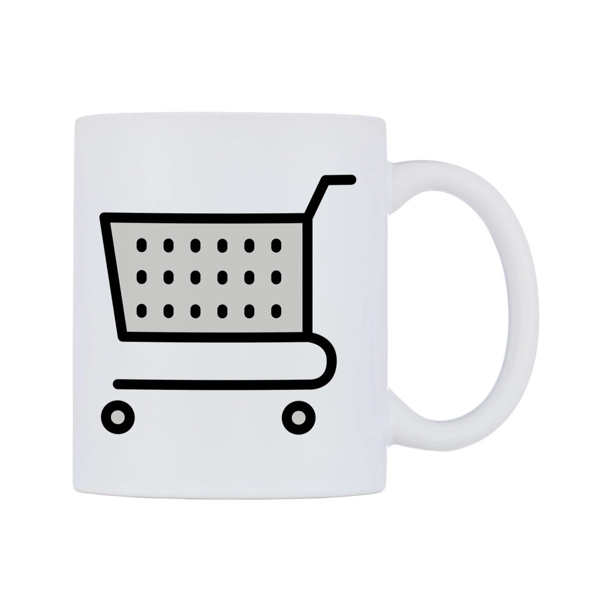 Shopping Cart Emoji Mug — mug, left side, on a white background
