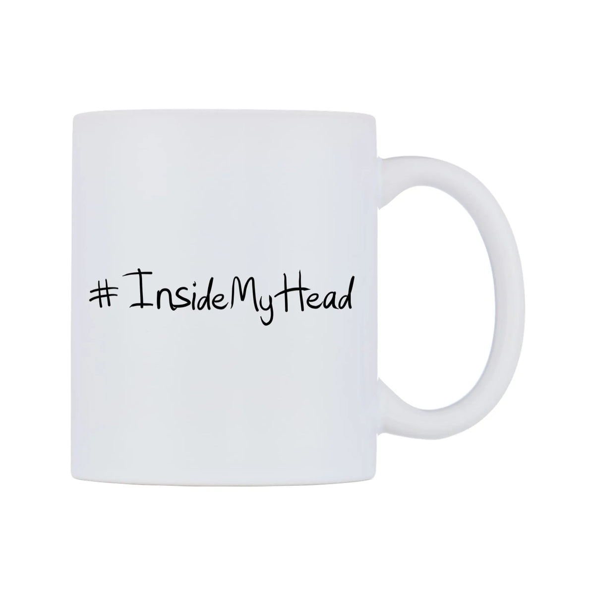 InsideMyHead Mug — mug, left side, on a white background