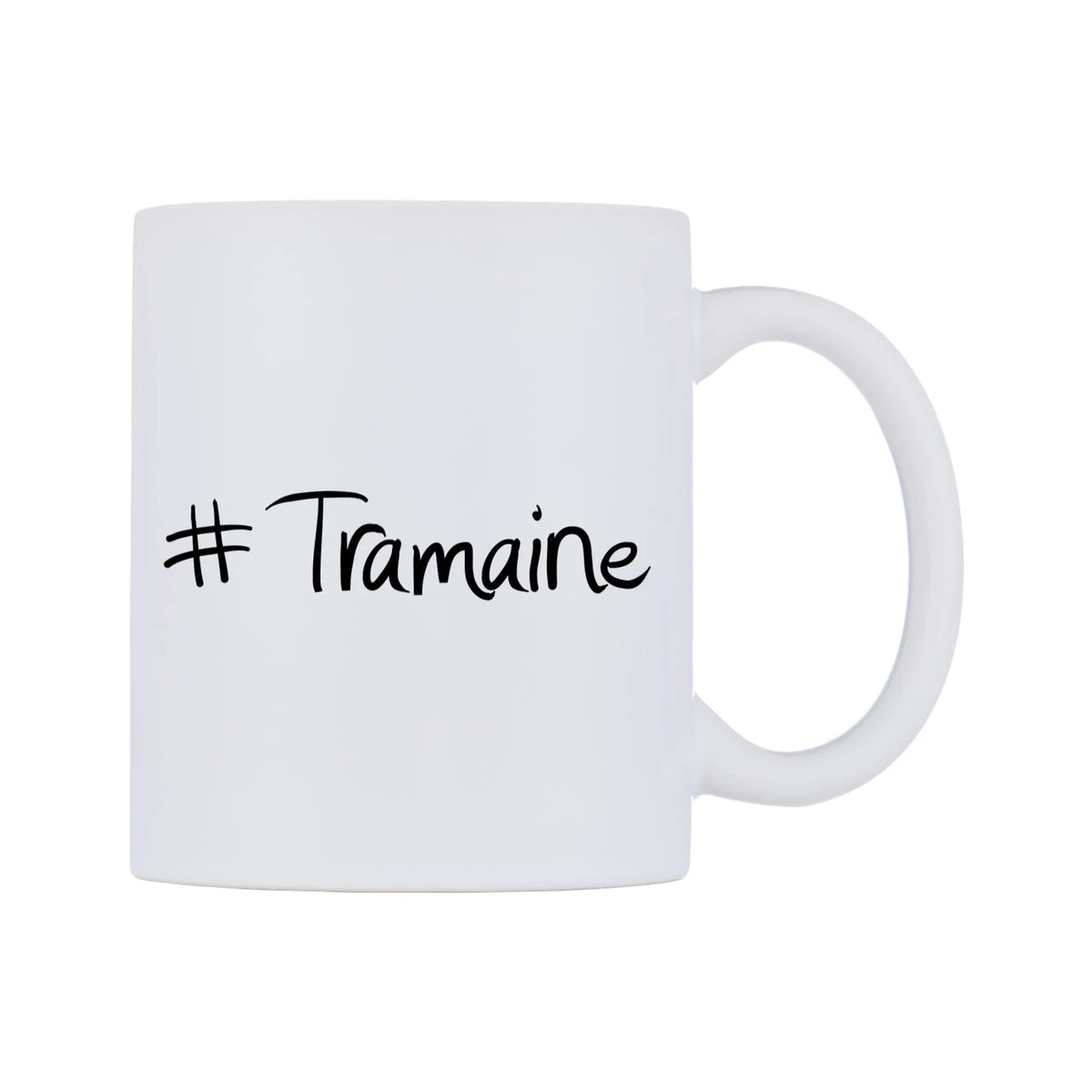 Tramaine Mug — mug, left side, on a white background
