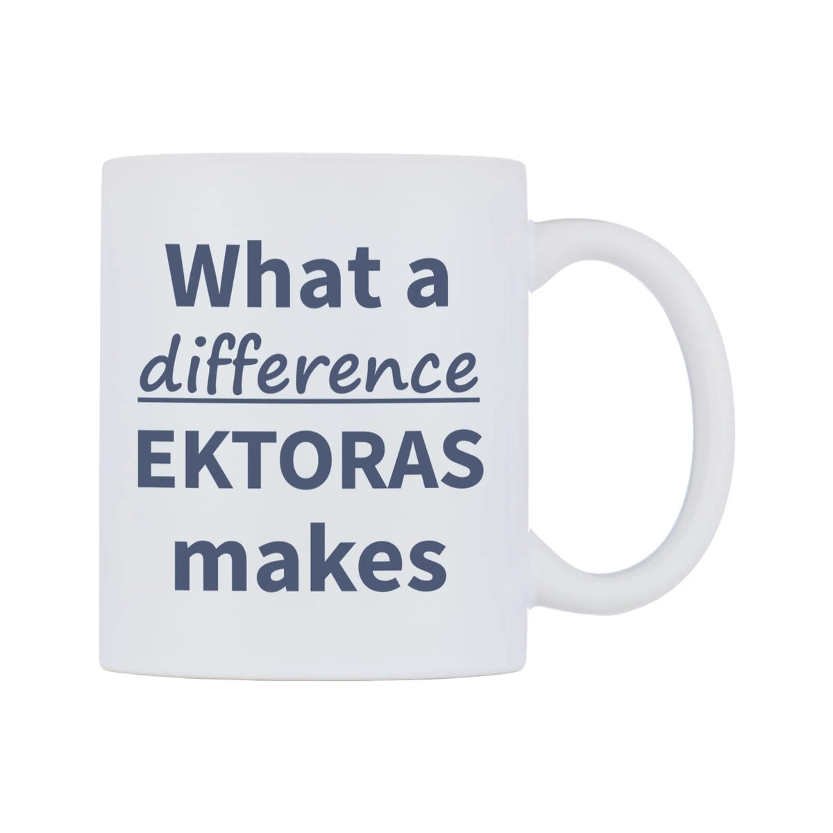 What a difference EKTORAS makes Mug — mug, left side, on a white background