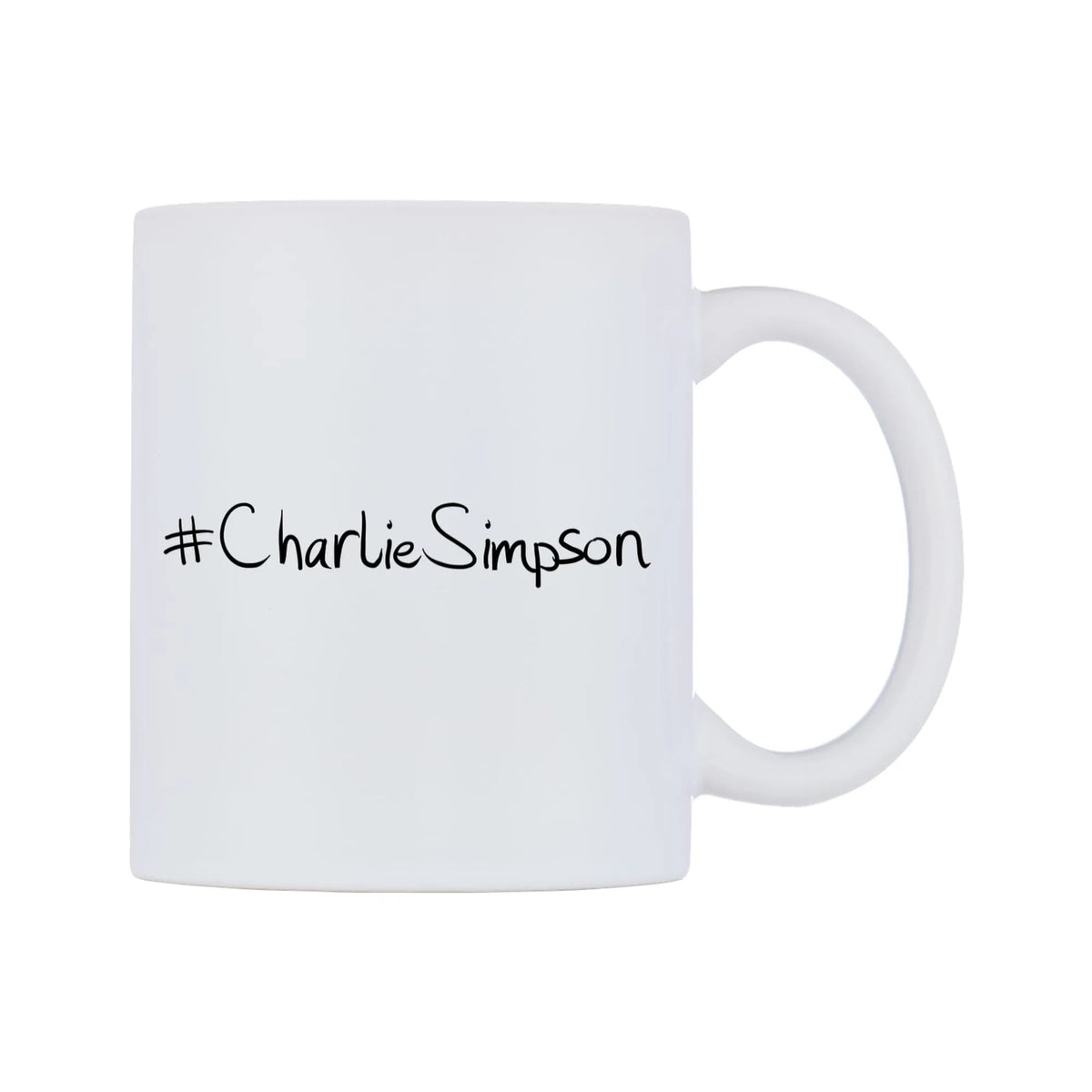 CharlieSimpson Mug — mug, left side, on a white background