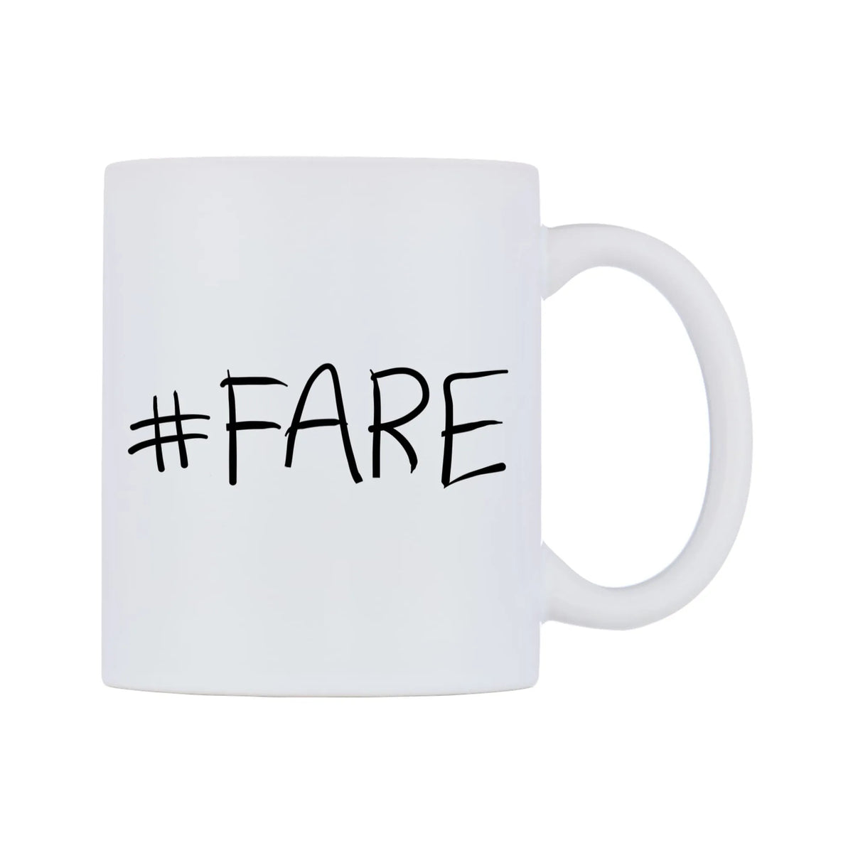 FARE Mug — mug, left side, on a white background