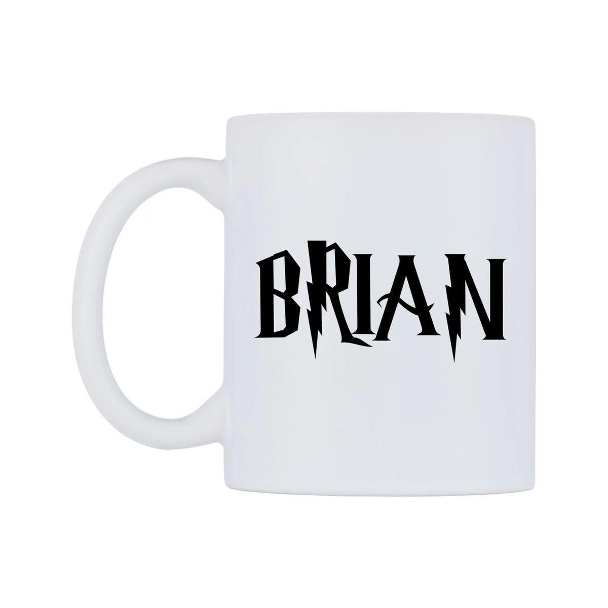 Brian - Wizard Themed Mug — white 11oz gloss mug, right side, on a white background