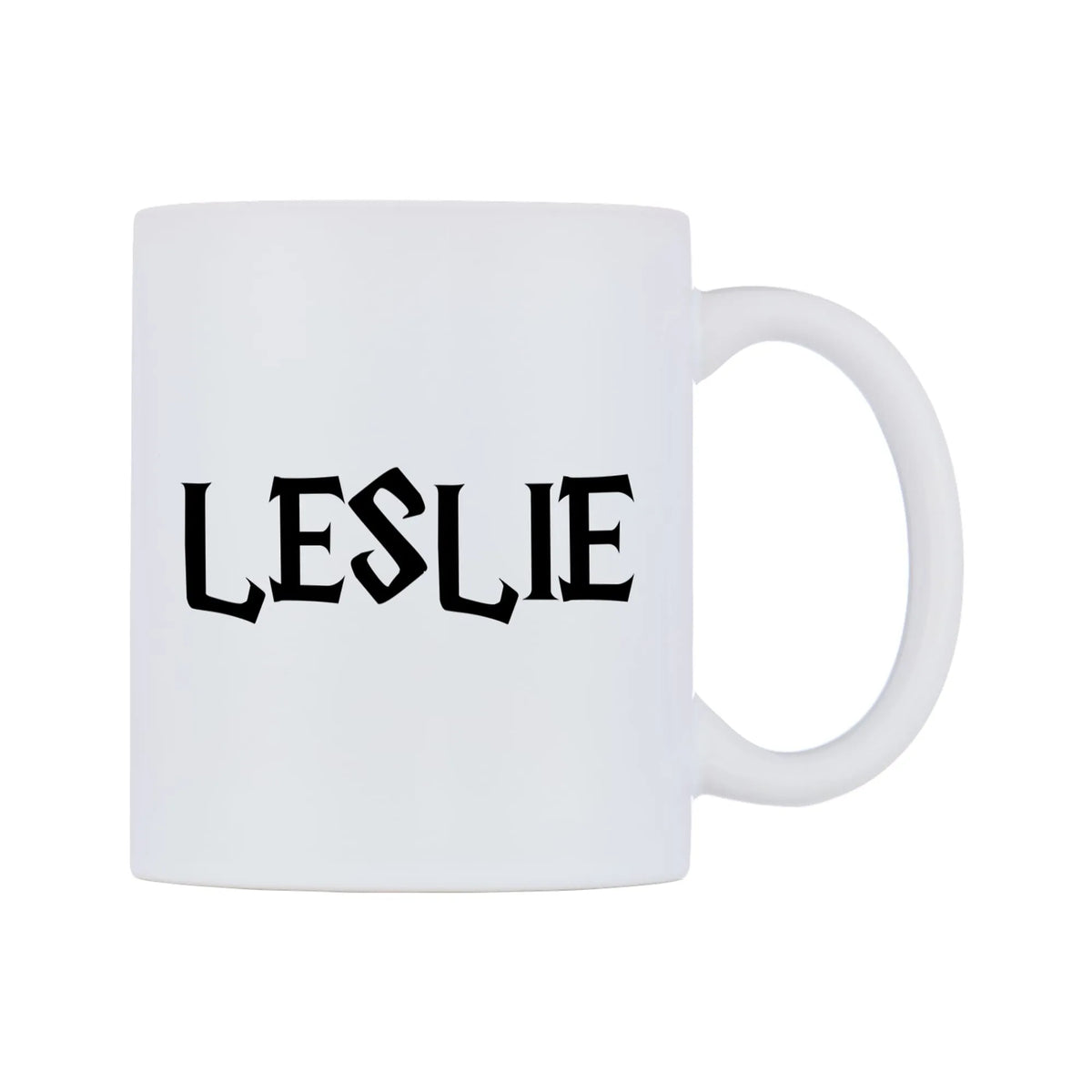 Leslie - Wizard Themed Mug — mug, left side, on a white background