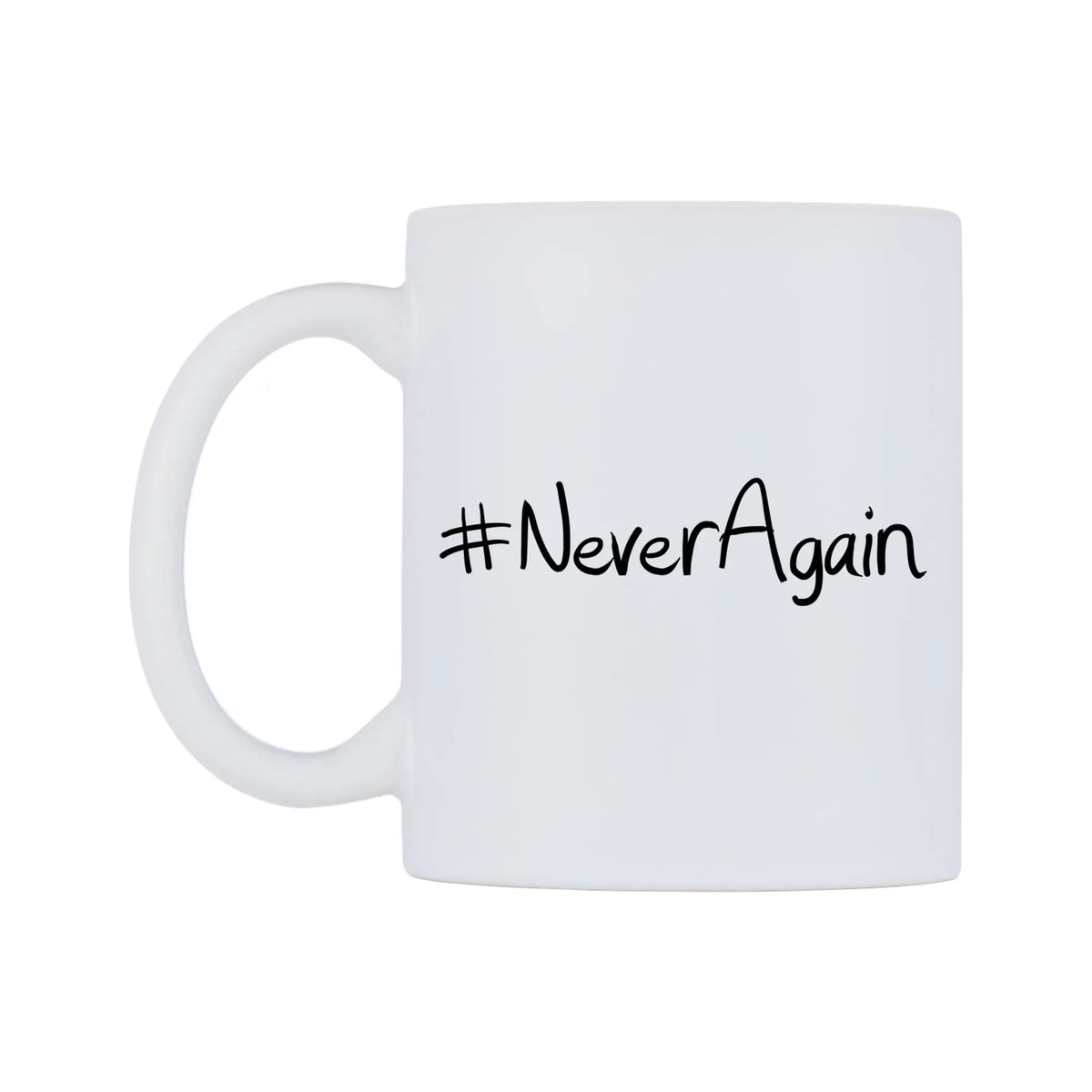 NeverAgain Mug — mug, right side, on a white background