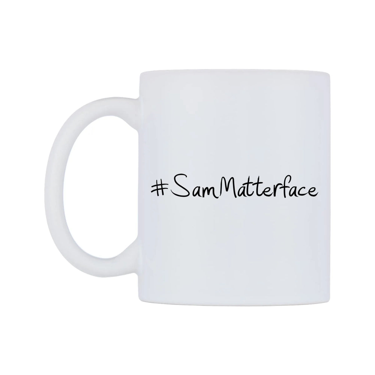SamMatterface Mug — mug, right side, on a white background