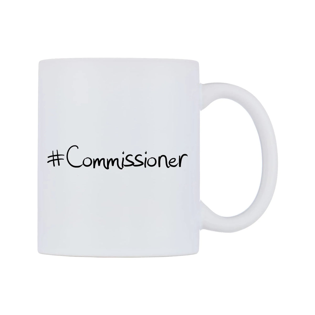Commissioner Mug — mug, left side, on a white background