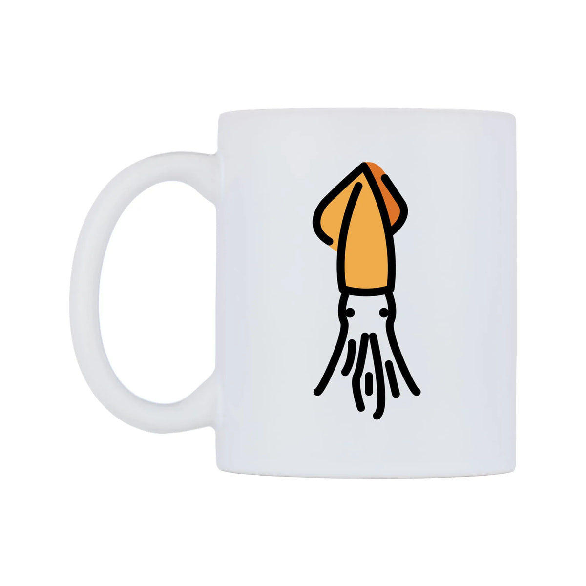 Squid Emoji Mug — mug, right side, on a white background