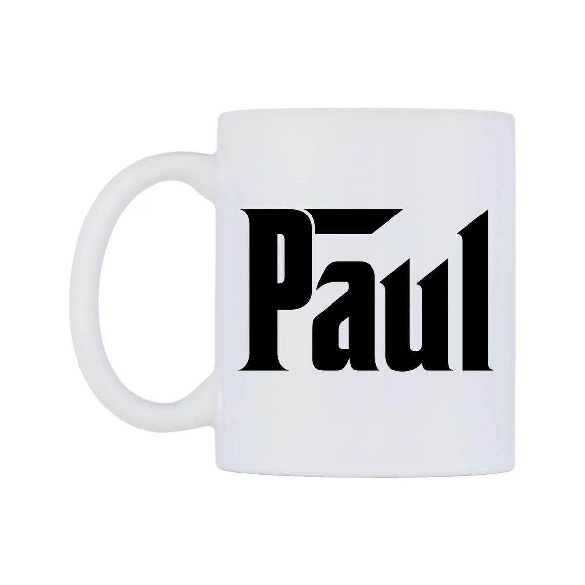Paul - Godfather Themed Mug — white 11oz gloss mug, right side, on a white background