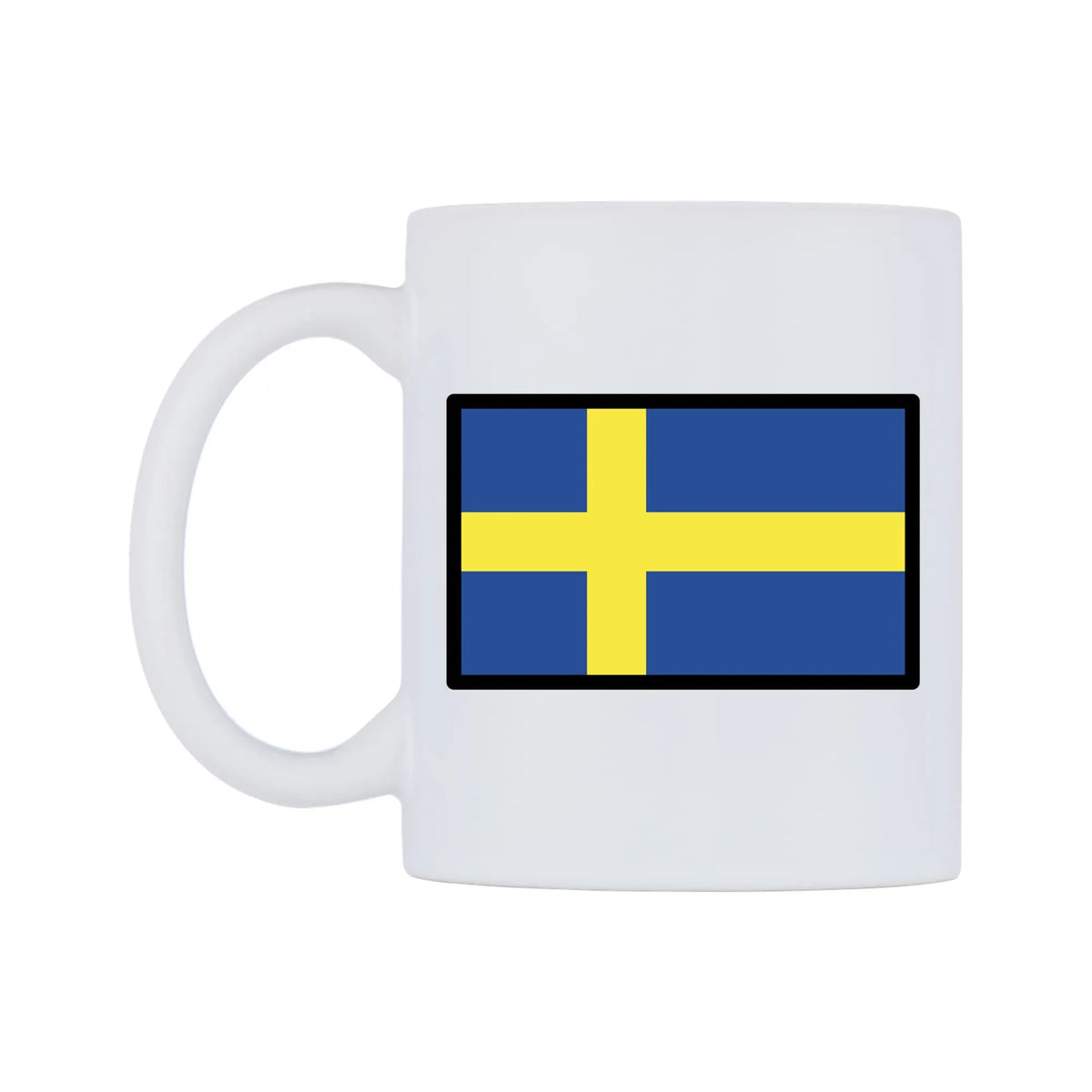 Sweden Flag Emoji Mug — mug, right side, on a white background