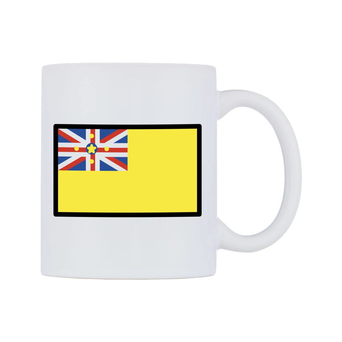 Niue Flag Emoji Mug — mug, left side, on a white background