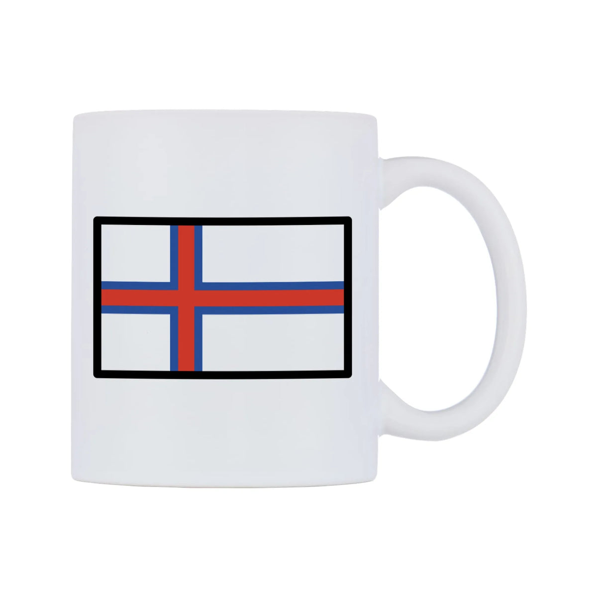 Faroe Islands Flag Emoji Mug — mug, left side, on a white background