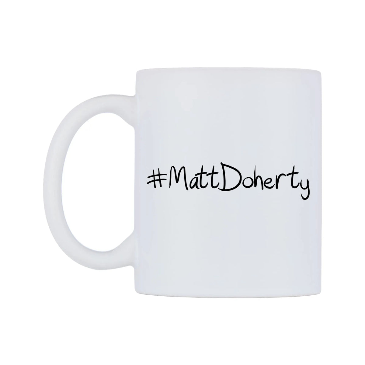 MattDoherty Mug — mug, right side, on a white background