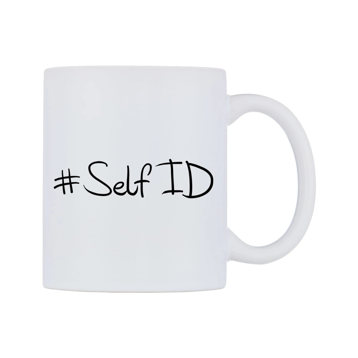 SelfID Mug — mug, left side, on a white background