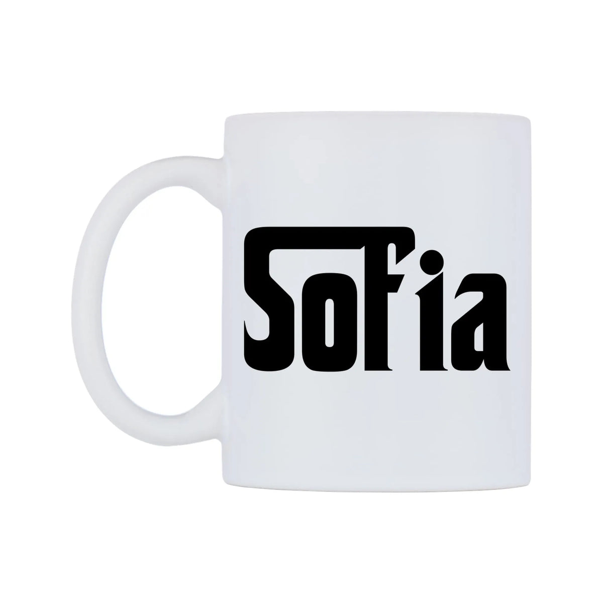 Sofia - Godfather Themed Mug — white 11oz gloss mug, right side, on a white background