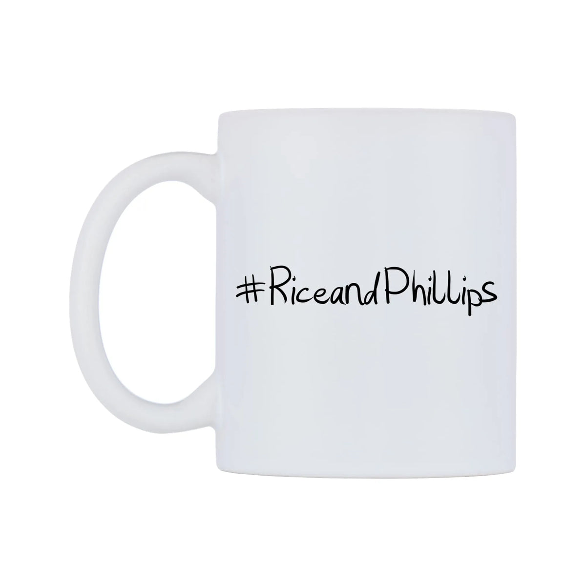 RiceandPhillips Mug — mug, right side, on a white background
