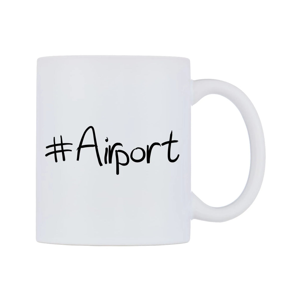 Airport Mug — mug, left side, on a white background