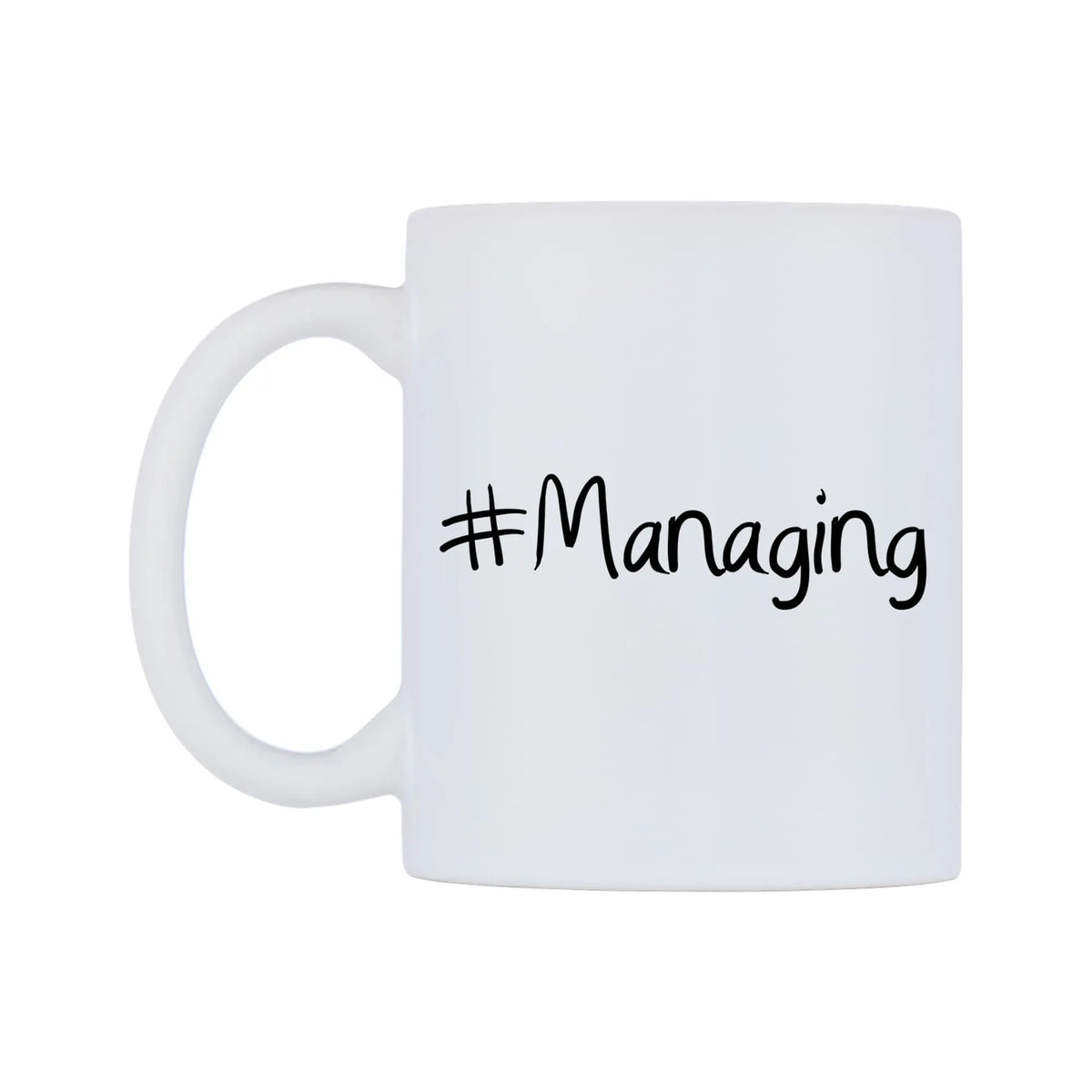 Managing Mug — mug, right side, on a white background