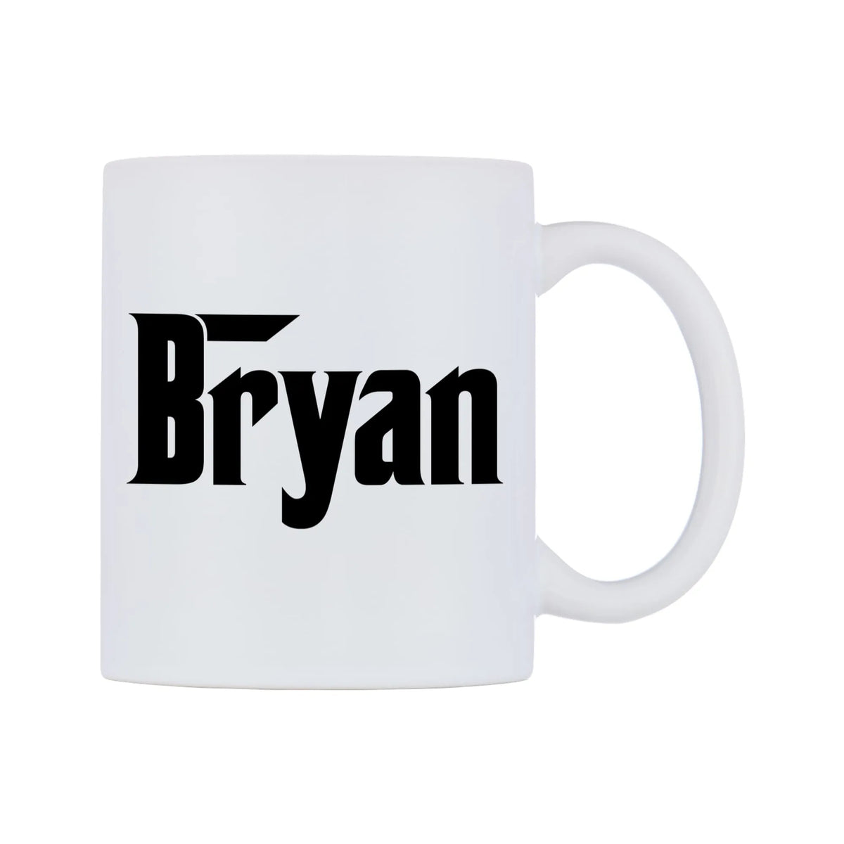 Bryan - Godfather Themed Mug — white 11oz gloss mug, left side, on a white background