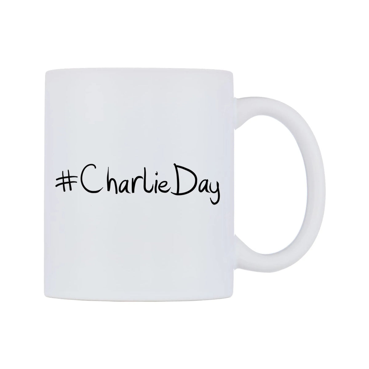 CharlieDay Mug — mug, left side, on a white background