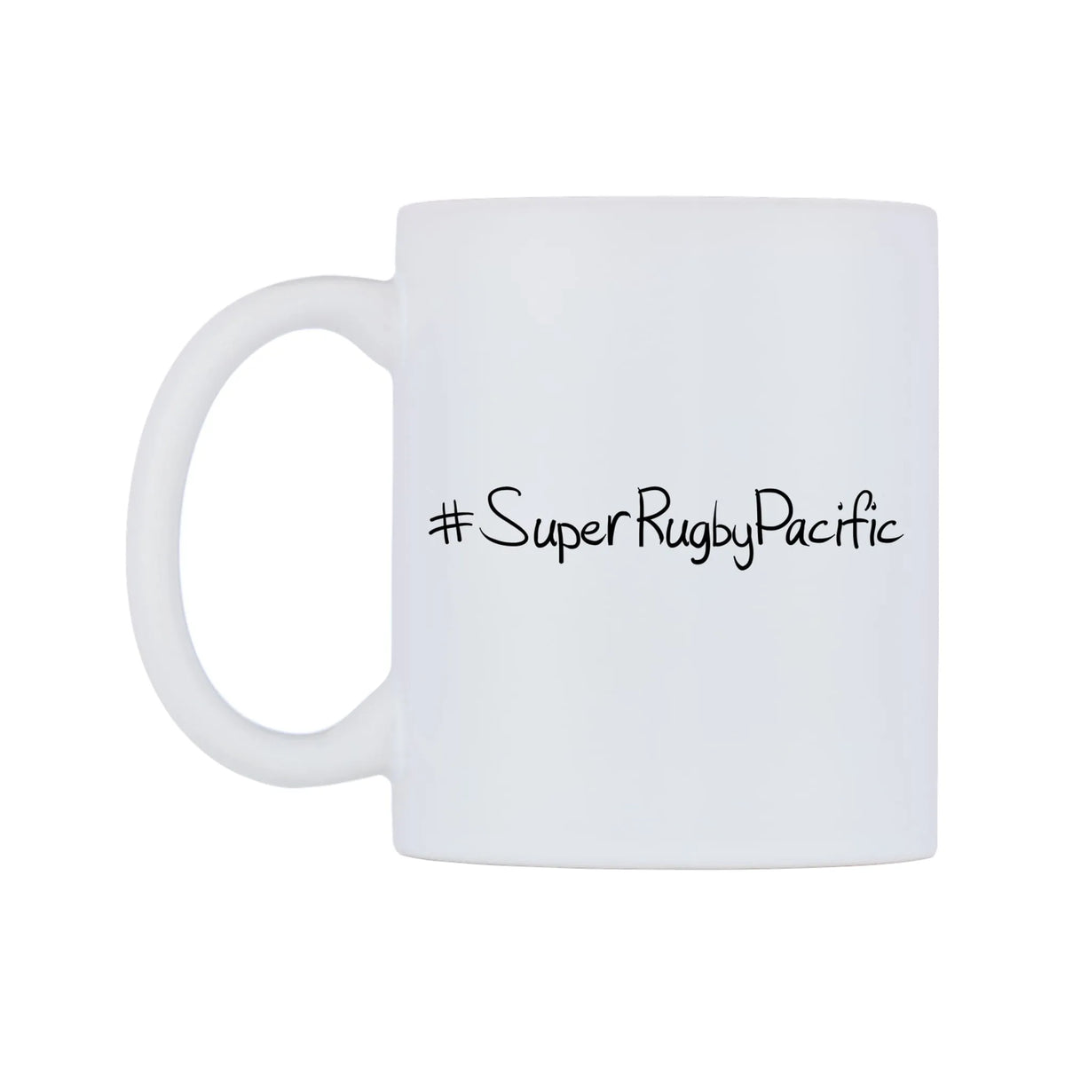 SuperRugbyPacific Mug — mug, right side, on a white background