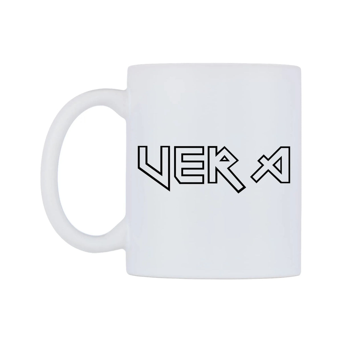 Vera - Iron Maiden Themed Mug — white 11oz gloss mug, right side, on a white background