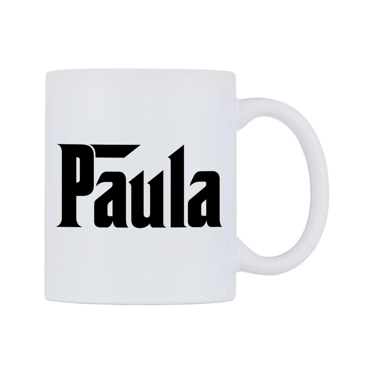 Paula - Godfather Themed Mug — white 11oz gloss mug, left side, on a white background