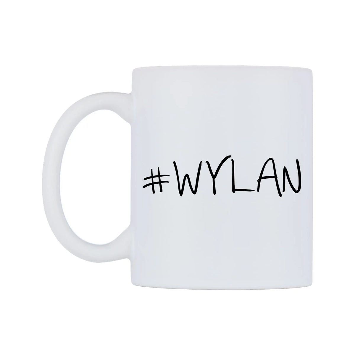 WYLAN Mug — mug, right side, on a white background