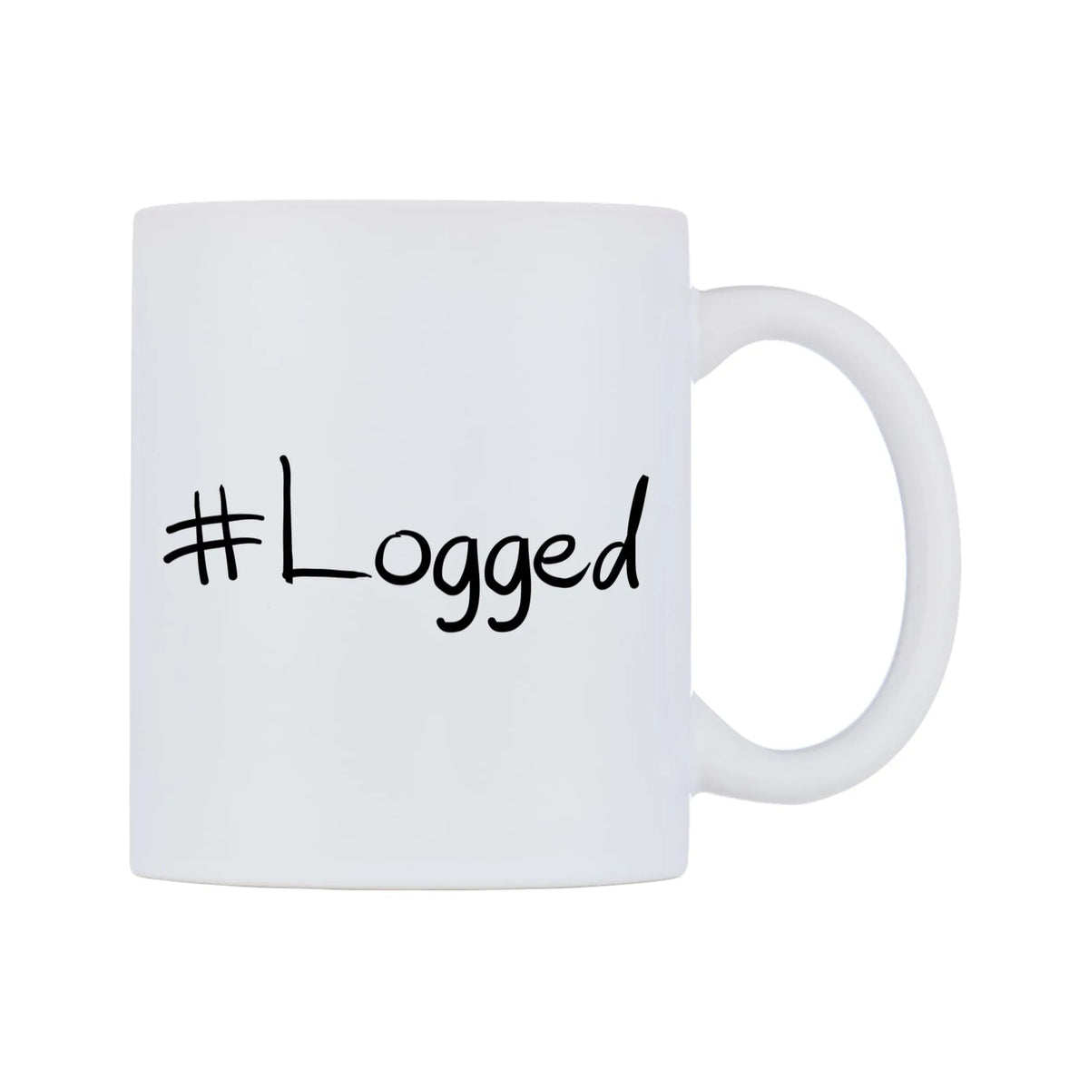 Logged Mug — mug, left side, on a white background