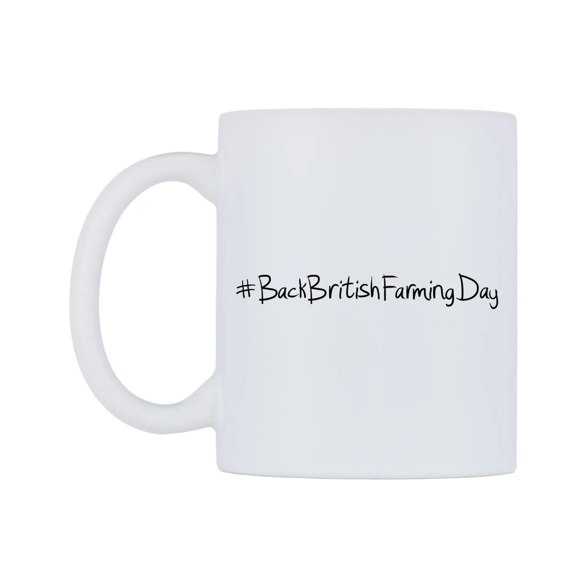 BackBritishFarmingDay Mug — mug, right side, on a white background