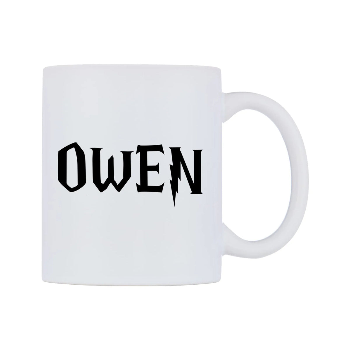 Owen - Wizard Themed Mug — white 11oz gloss mug, left side, on a white background