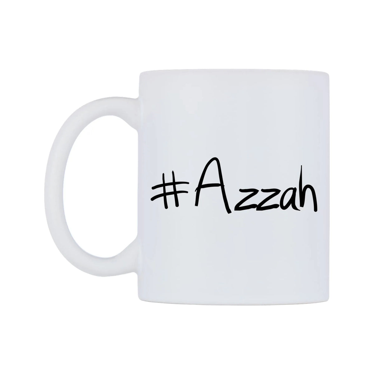 Azzah Mug — mug, right side, on a white background