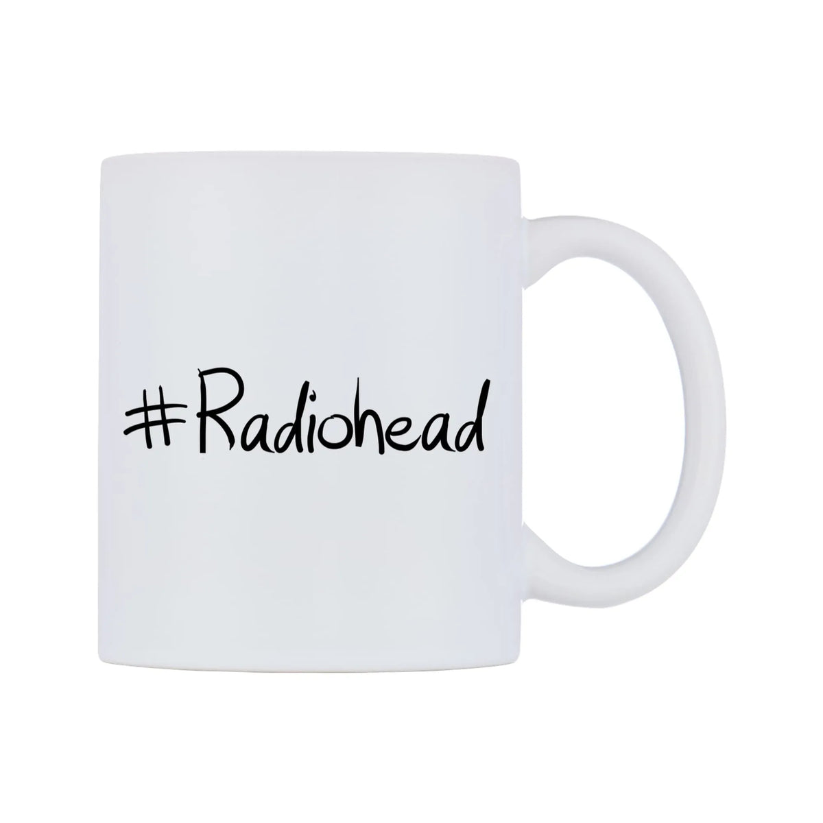 Radiohead Mug — mug, left side, on a white background